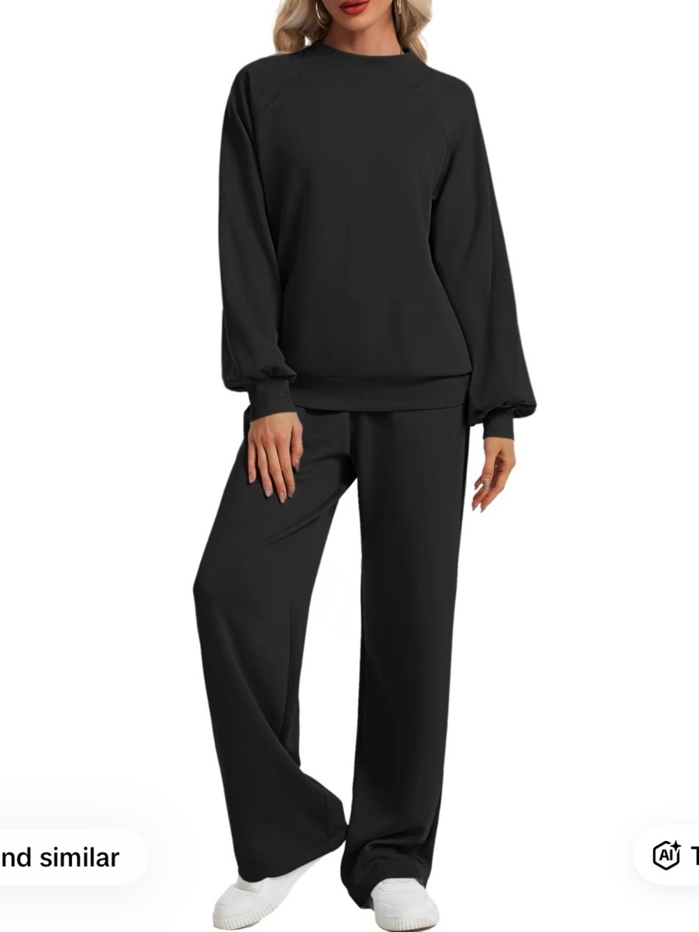 Women’s Black Lounge Set - Comfortable Two-Piece Set